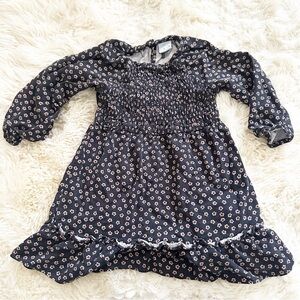 Zara Floral Black Kids Dress Size 6